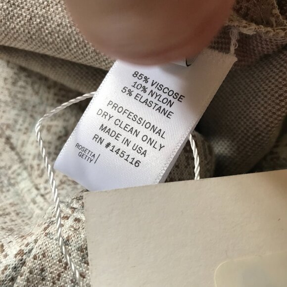 NWT Rosetta Getty Wide Leg Culotte Pants Womens XL Beige High Rise Pull On NEW - Picture 7 of 11